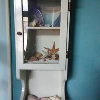 Mobiletto vetrina vintage da appoggio o da parete
