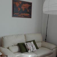 Divano 2 posti in ecopelle bianco panna