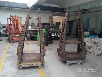 2 Librerie Indiane Storiche In Teak - Legno