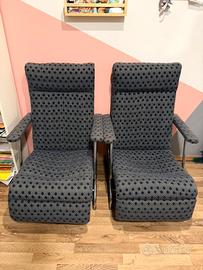 Coppia sedie vintage con sistema relax