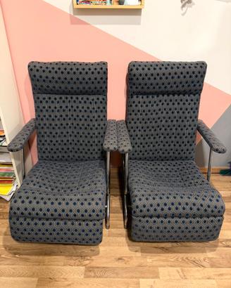 Coppia sedie vintage con sistema relax