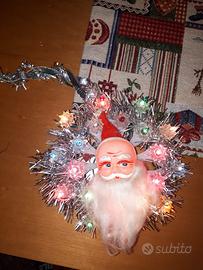Luminare Vintage Corona Babbo Natale luci pisellin