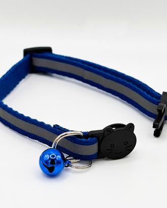 Collare gatto antisoffocamento blu scuro