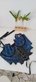 Corsetto sexy con catena e choker 85C / 85D