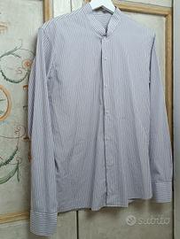 Camicia a Righe Lilla e Bianca 