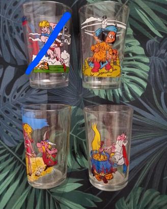 Tazze Marvel bicchieri Asterix vintage