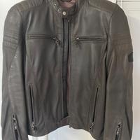Giacca moto in pelle stud