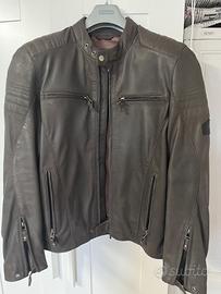 Giacca moto in pelle stud