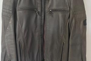 Giacca moto in pelle stud