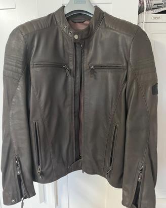 Giacca moto in pelle stud