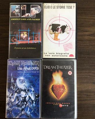 4 VHS musicali artisti vari lotto o singolarmente