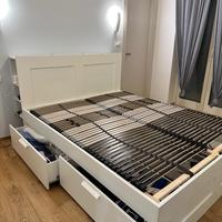 Letto matrimoniale Ikea con contenitori