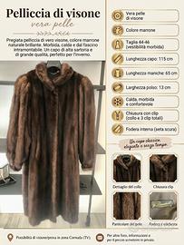 Pelliccia visone vera