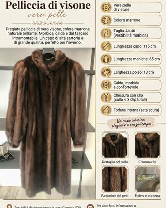 Pelliccia visone vera