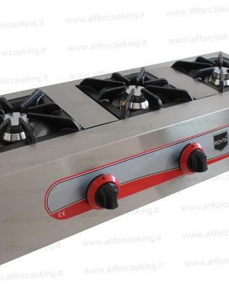 Cucina da banco gas 3 fuochi