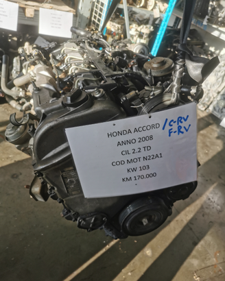 Motore HONDA HRV, FRV ACCORD 2.2 TDI N22A1