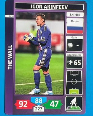 IGOR AKINFEEV 35 Panini Die Fußball Stars card