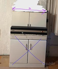 Pensile cucina con cappa integrata