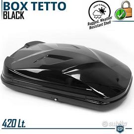 Box Tetto Auto 420 Litri Baule PORTABAGAGLI Nero