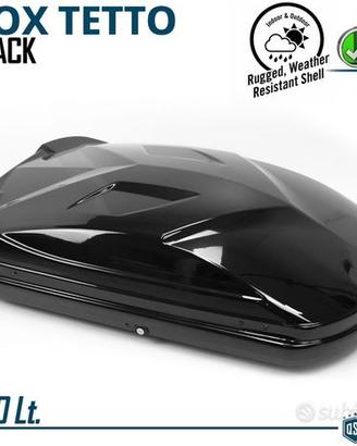 Box Tetto Auto 420 Litri Baule PORTABAGAGLI Nero
