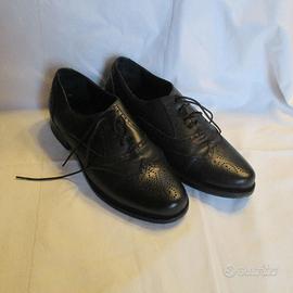 Francesine Oxford in vera pelle nera 37