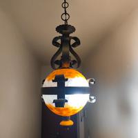 lampadario ferro battuto 