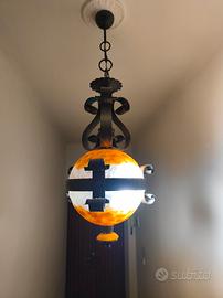 lampadario ferro battuto 