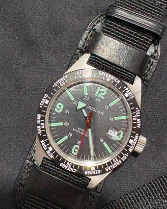 Wolbrook/Douglas Skindiver World Timer Tool Watch