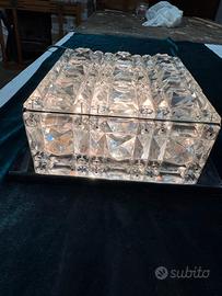 Plafoniera in cristallo vintage originale