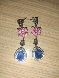 Thun orecchini con cristalli e ceramica smaltata/e