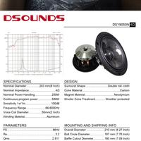 woofer  8 pollici al neodimio da 8 ohm 