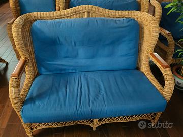 Divano in rattan per arredo giardino o terrazzo