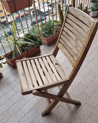 Tavolo e sedie legno