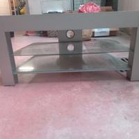 Mobiletto multiuso con ripiani in vetro