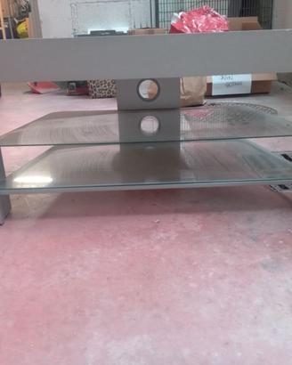 Mobiletto multiuso con ripiani in vetro