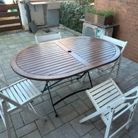 Tavolo da esterno legno e ferro richiudibile