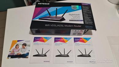 Modem Router Netgear D7000 Nighthawk + Switch Giga