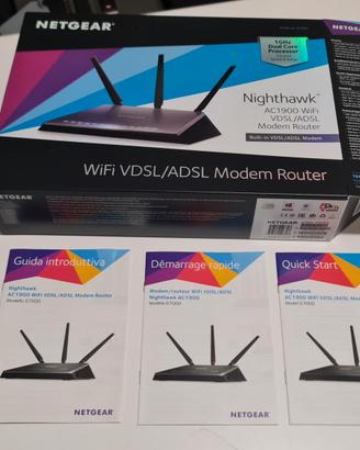 Modem Router Netgear D7000 Nighthawk + Switch Giga