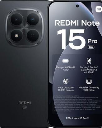 Xiaomi Redmi Note 15 Pro 5G 8/256 nero NUOVO