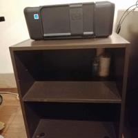 Mobiletto legno con ruote e ripiano legno laminato