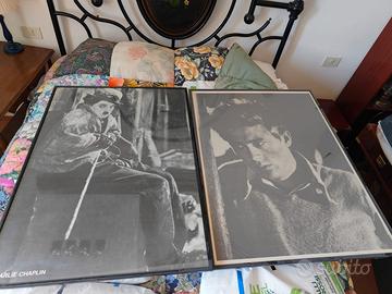 Quadro Charlie Chaplin e James Dean
