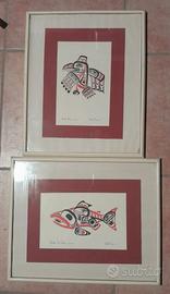 set di 2 stampe Bill Reid 