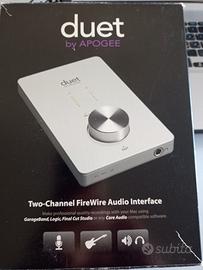 apogee duet, microfono, asta, cuffie 