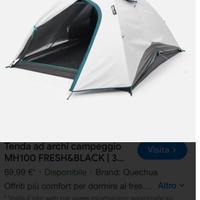 Tenda quechua usata 1 volta + accessori