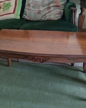 tavolino basso vintage legno anni 70