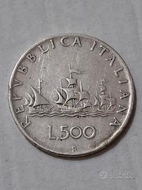 500 lire  argento caravelle 1958 