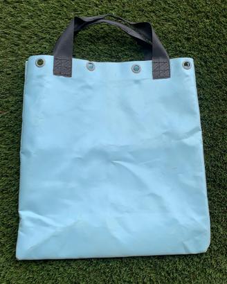 Borsa da spalla o da mano in PVC 900g azzurra