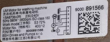 Motore lavatrice BOSCH originale 9000891566