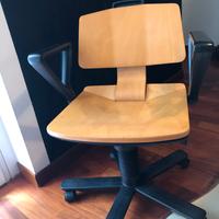 Sedia Ufficio in legno Vintage