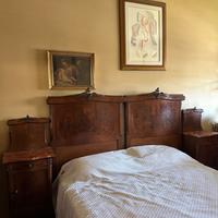 Letto matrimoniale vintage in legno massello